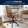 Flash Furniture Mid-Back Brown/Black LeatherSoft Executive Swivel Chair GO-2286M-BR-BK-GG